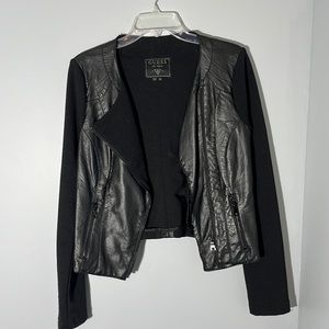Guess black jacket with faux leather - size medium
